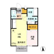 ヴィラ・キャロット Aの間取り画像