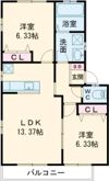 ノースタウン Aの間取り画像