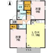 ウエストヴィラージュ A棟の間取り画像