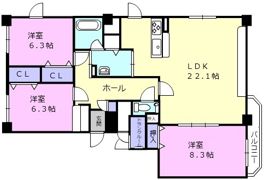 グランドール清水町の間取り画像