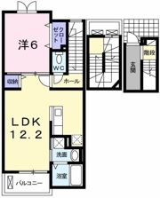 メゾン ド ペルレ 住村 Ⅰの間取り画像