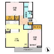 ペイサージュ B/Dの間取り画像