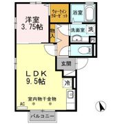 ライジングルーム和田の間取り画像