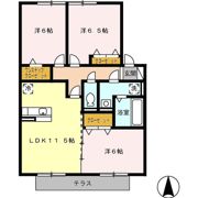 グリースハイム Ⅰ棟の間取り画像