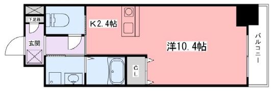 インタービレッジ高岡駅前の間取り画像