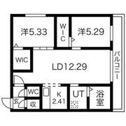 シエル新札幌Ⅱの間取り画像