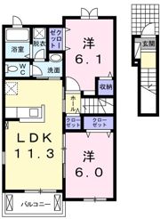 ヒルハウス ガーデンの間取り画像