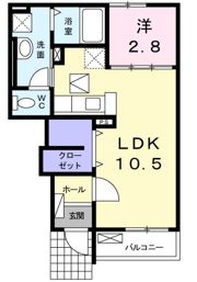 ヴィラ・モデッサ Dの間取り画像