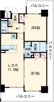 エステムプラザ神戸西Vミラージュの間取り画像