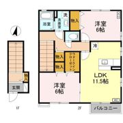 ローズコート A/Bの間取り画像