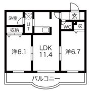 シャトーポルテ上野幌の間取り画像