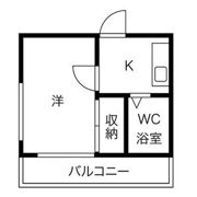 レオパレス植田第3の間取り画像