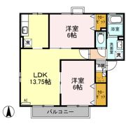 プランドールパピオン Bの間取り画像