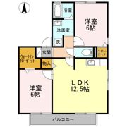 カムール高畑 Bの間取り画像