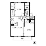 ヴィルヌーブA・Sの間取り画像