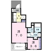 パ－クサイド あけぼのの間取り画像
