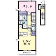 サンライズ川原 Dの間取り画像