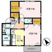 セジュール・ウィスタリアⅢの間取り画像
