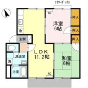 リヴェール目久美 B棟の間取り画像