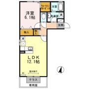 エスポワール津森 B棟の間取り画像