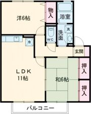 ロイヤルガーデン芳賀 C棟の間取り画像