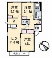 ベルハイツの間取り画像
