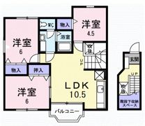 ライジングサン山ノ上の間取り画像