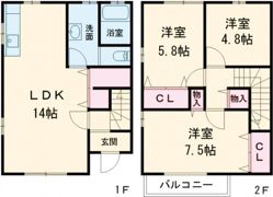 モンテ・ドゥ・ボヌールの間取り画像