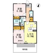 フォンテーヌ金倉 B棟の間取り画像