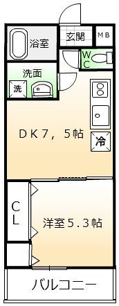 フジパレス東湊の間取り画像
