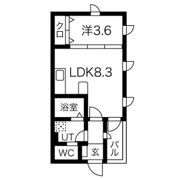 Caldo道徳公園 aの間取り画像