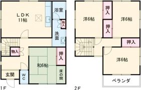 加古川市尾上町養田350－19貸家の間取り画像