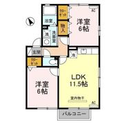 メゾンクオーレ Cの間取り画像