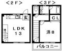 クレスト新浜 Cの間取り画像