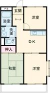水一コーポの間取り画像