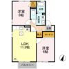 イーストヒルズA/Bの間取り画像