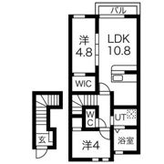 Grandir KABE (グランデール河辺)の間取り画像
