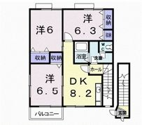 クレセント上乃木Cの間取り画像