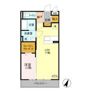 ハルム Bの間取り画像