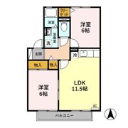 ハイカムールKAWANISIの間取り画像