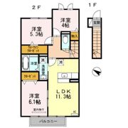 ヴィラ サンリット Ⅰの間取り画像