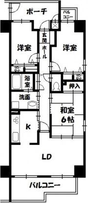 サーパス西古松Ⅰの間取り画像