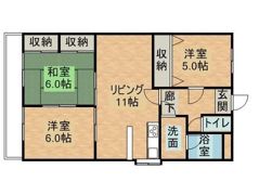 夕福マンションの間取り画像
