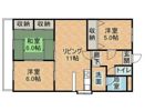 夕福マンションの間取り画像