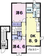 ミストラルBの間取り画像