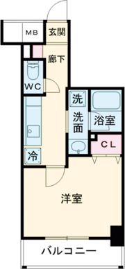 ファーストレジデンス三宮EASTの間取り画像