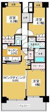 西新・曙パーク・ホームズの間取り画像