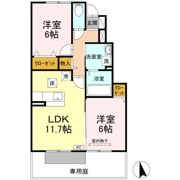 カーサ城北 B棟の間取り画像
