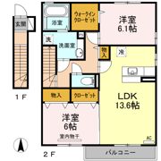セジュール モンレーヴ A棟の間取り画像