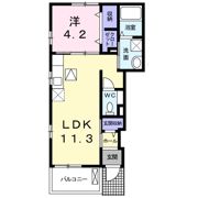 Noble CasaⅠの間取り画像